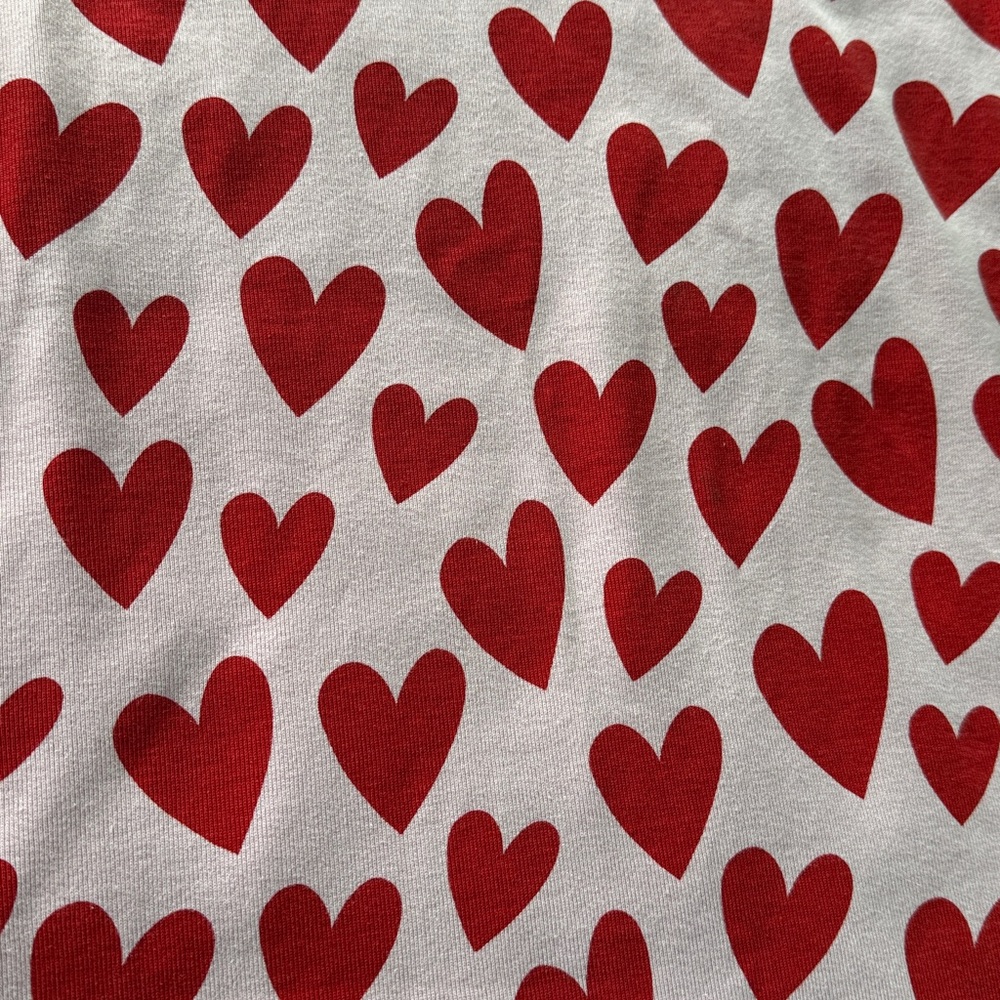 Hanna Andersson Pink Pajama Set with Red Hearts Adult Small Valentine’s Day - Picture 3 of 14